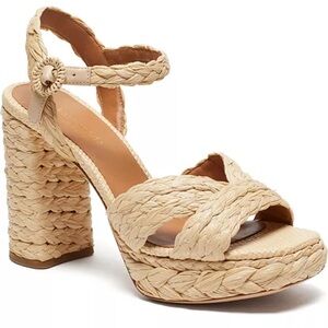 KATE SPADE Raffia Platform Sandals